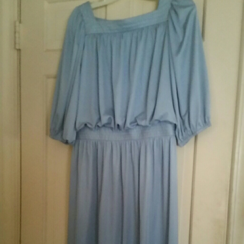 Ayres Blue Vintage Short Sleeve Dress Size 14